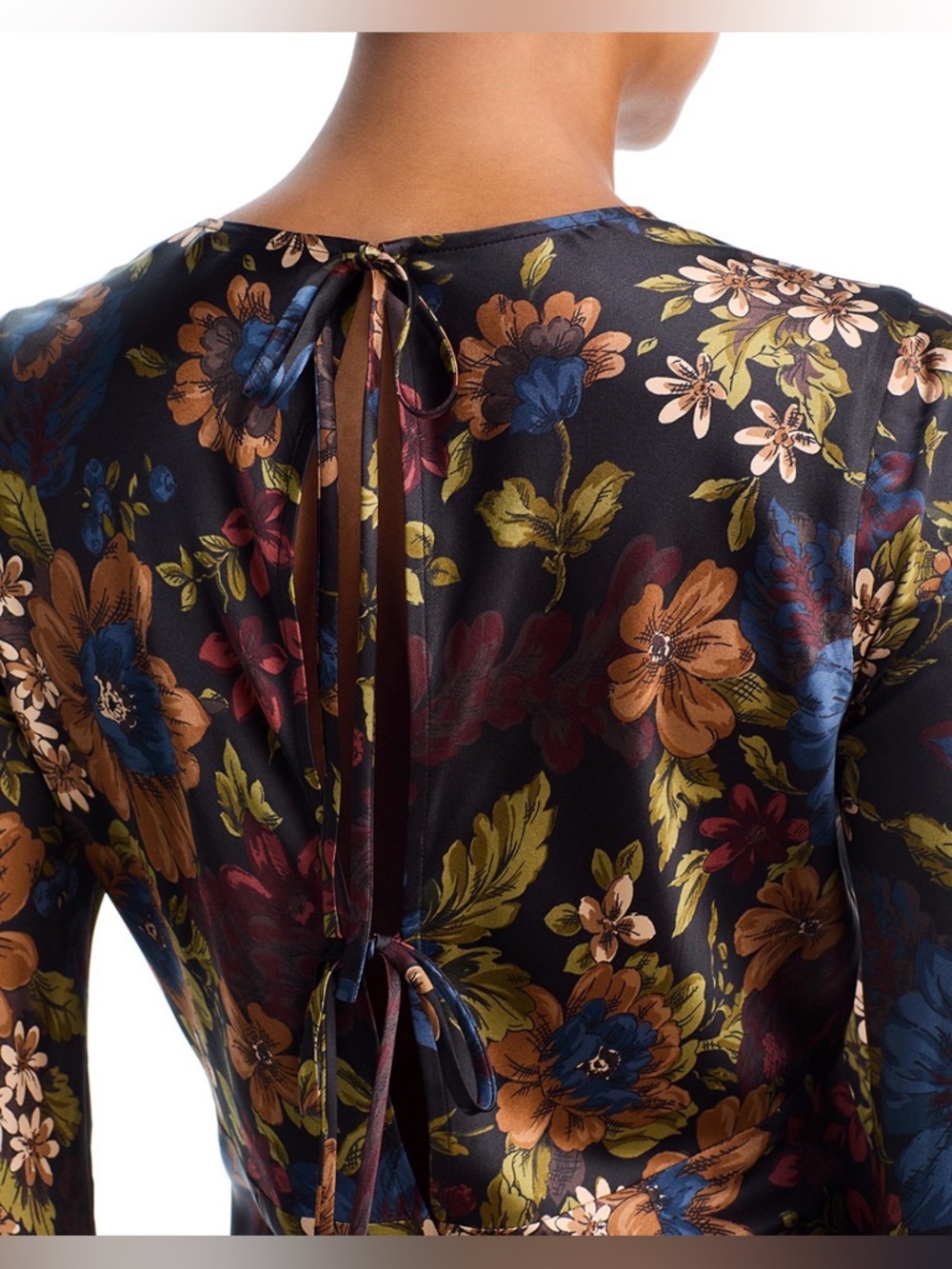 Veronica Beard Floral Gemma Maxi Dress in Black Multi - Picture 2 of 9
